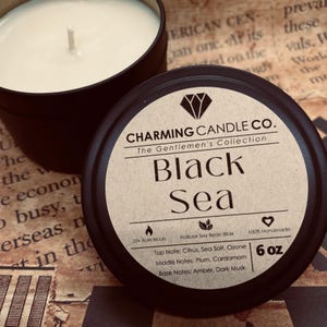 Men&#39;s Scented Soy Candle Tin | Gentlemen&#39;s Collection | Choose Your Scent: Gift for Him