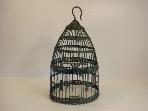 Vieille Cage Oiseau En Métal Et Forme De Cloche Vintage Vintage Bird Cage
