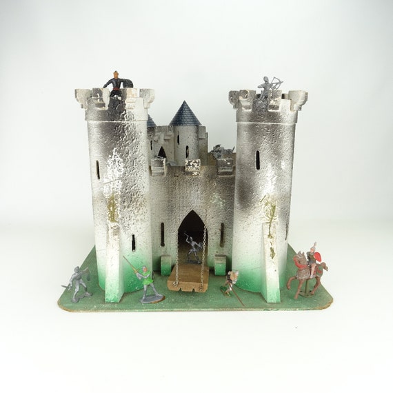 Château Fort Style Depreux / Jouet Ancien / Soldat Moyen âge / Figurines /  Starlux / Château De Bataille / Château En Carton / 1960 / 60s 