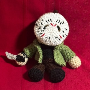 hand crocheted Jason doll