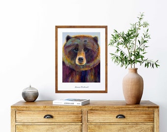 Giclee print from Original Artwork of a Grizzly Bear