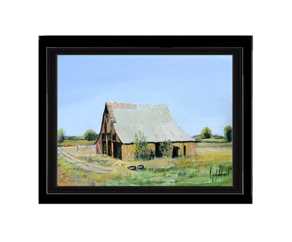 Original Landscape Oil Painting Fisher Barn 9 X 12 Utah Etsy