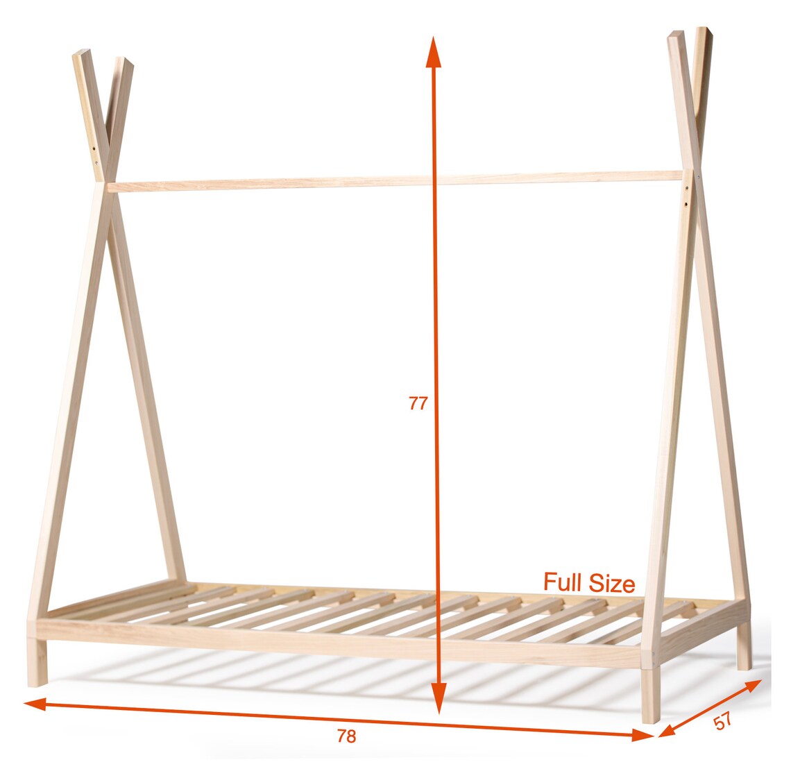 Full Size Teepee Bed Frame Made in US Etsy