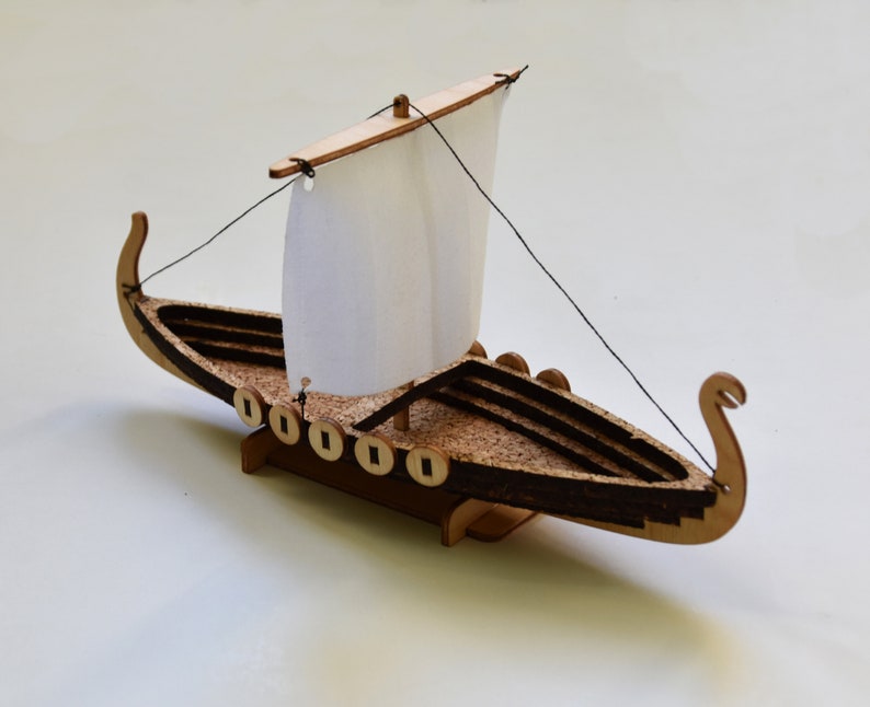 Viking Ship model longboat kit toy boat wooden sailboat Etsy