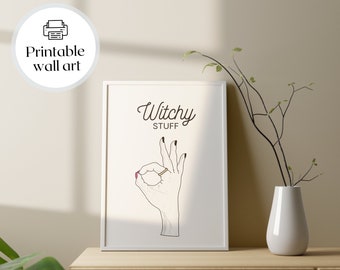 Witchy printable wall art, Witchy stuff