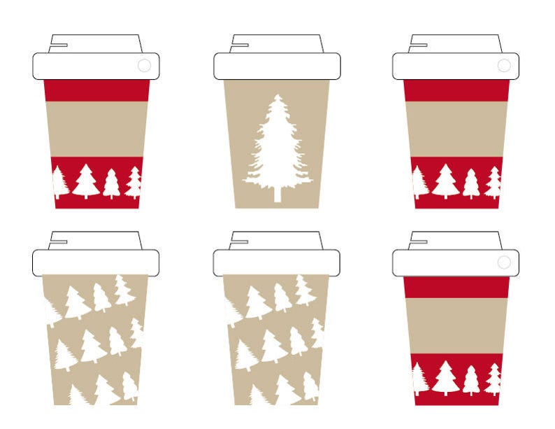 Printable Coffee Cup Gift Tags, Cute Gift Tags, Christmas Gift Tag ...