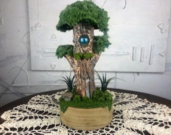 CREMATION URN: Hide-Away Forest 2, a Unique, Whimsical, Small or Sharing Cremation Art Urn for Human or Pet Ashes