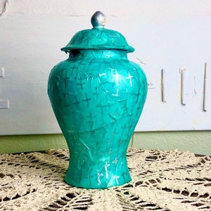 BLESSED 3, a Unique, Ceramic Christian, Mid-Size Cremation :Urn for Human or Pet Ashes