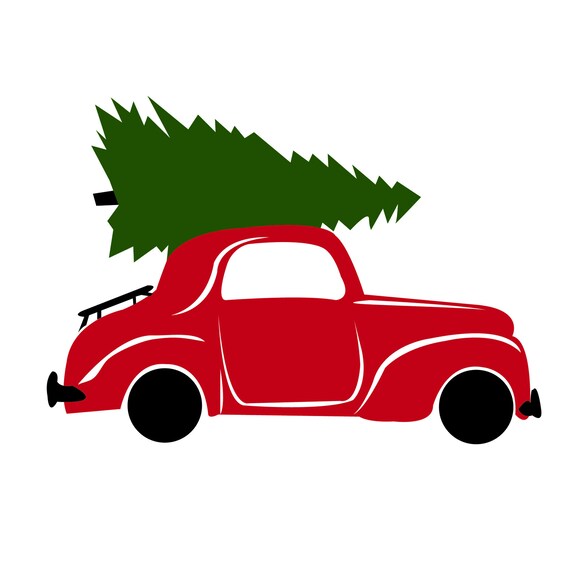 Christmas Tree Svg Old Car Svg Old Truck SVG Christmas - Etsy