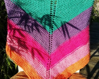 Pattern knitting Multicolored Shawl pdf