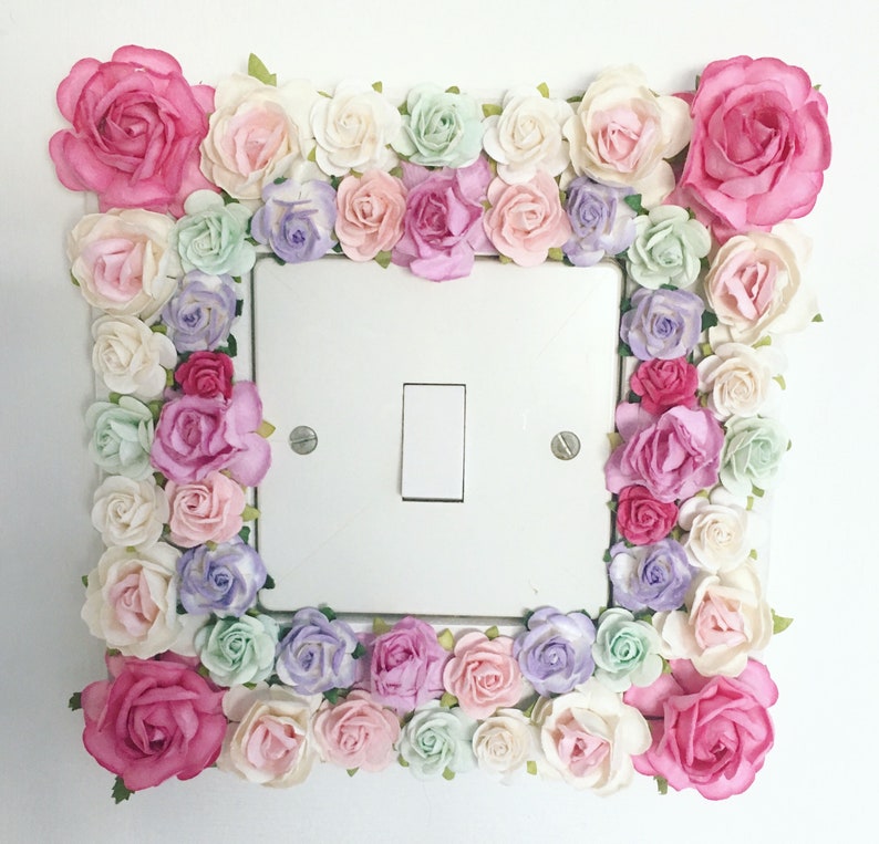 Custom Made Floral light switch border// nursery decor// Etsy