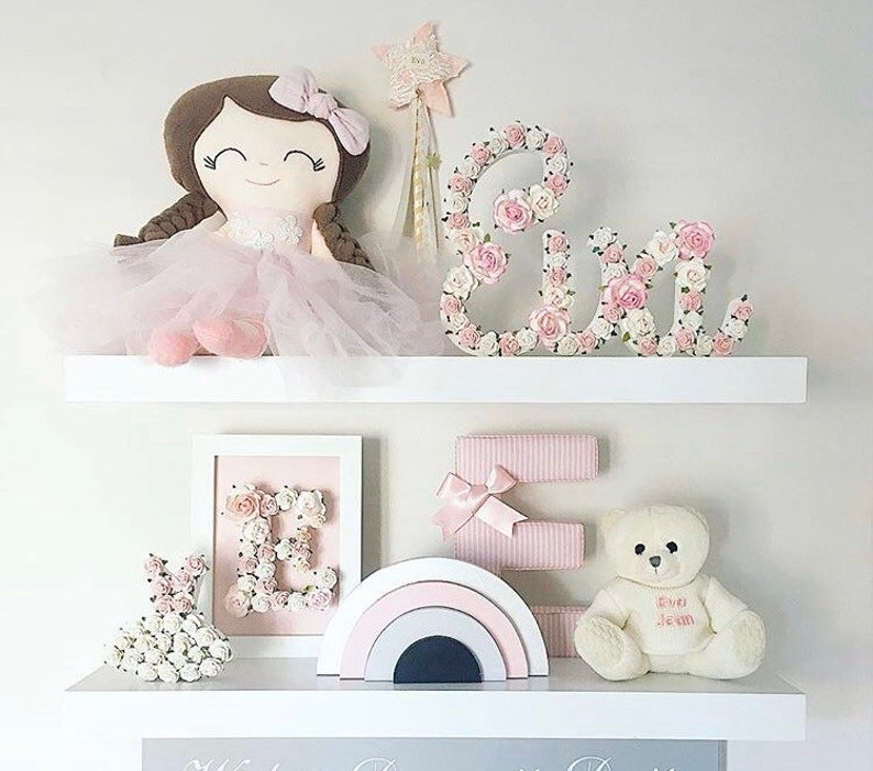 Custom Made Floral Script Names// Nursery Decor// Room Decor | Etsy