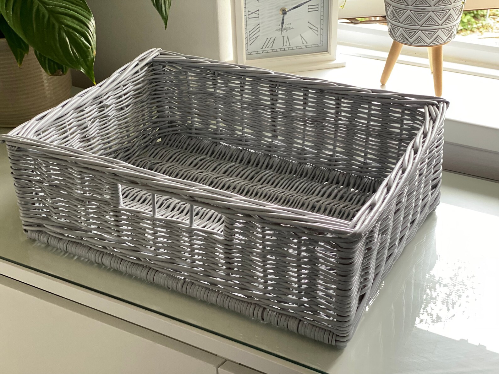 Grey Willow Under Bed Storage Trunk / Wicker Basket For Etsy