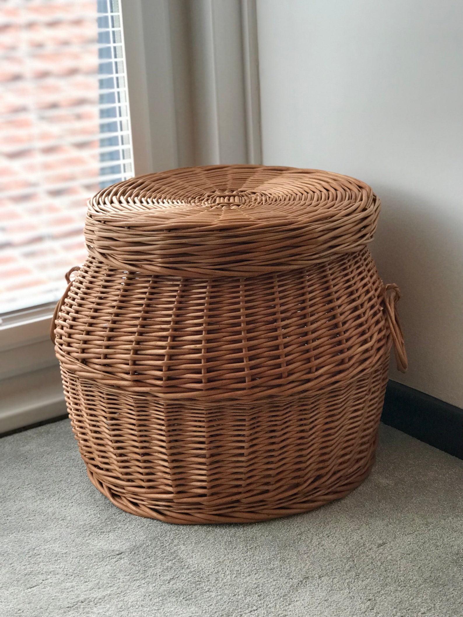 Handmade Wicker Snake Basket Style / Natural Storage Basket Etsy