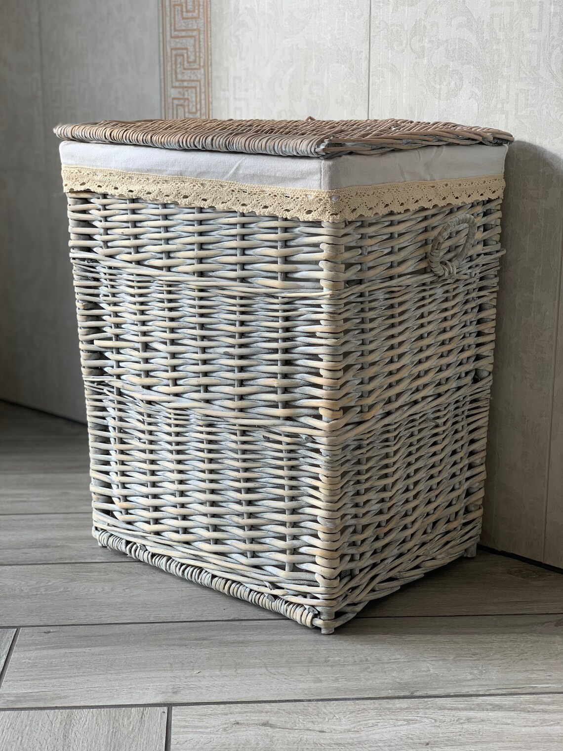grey wicker laundry basket grey wicker laundry basket