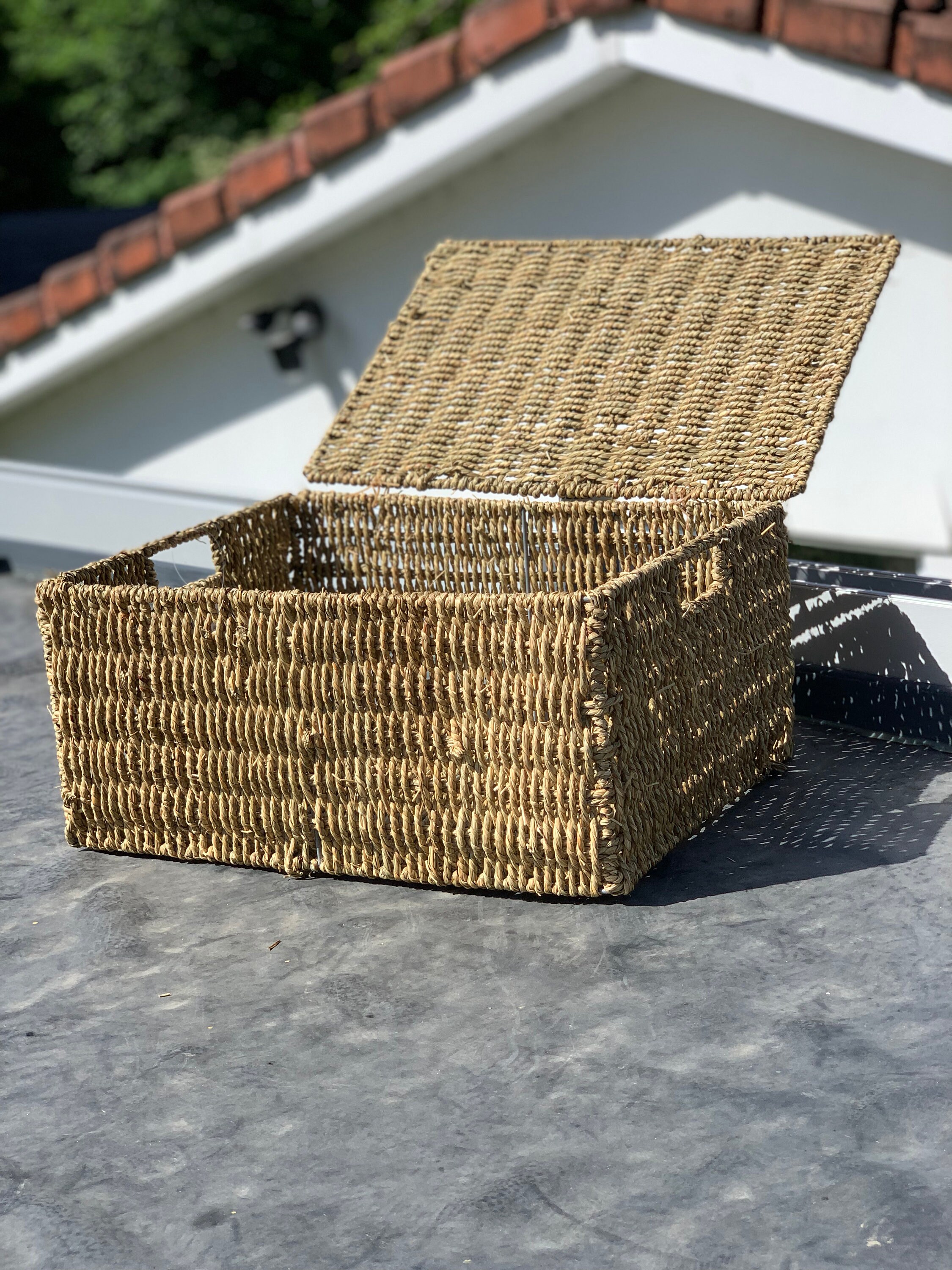Extra Large Family Sized Golden Brown Seagrass Storage Basket Etsy UK