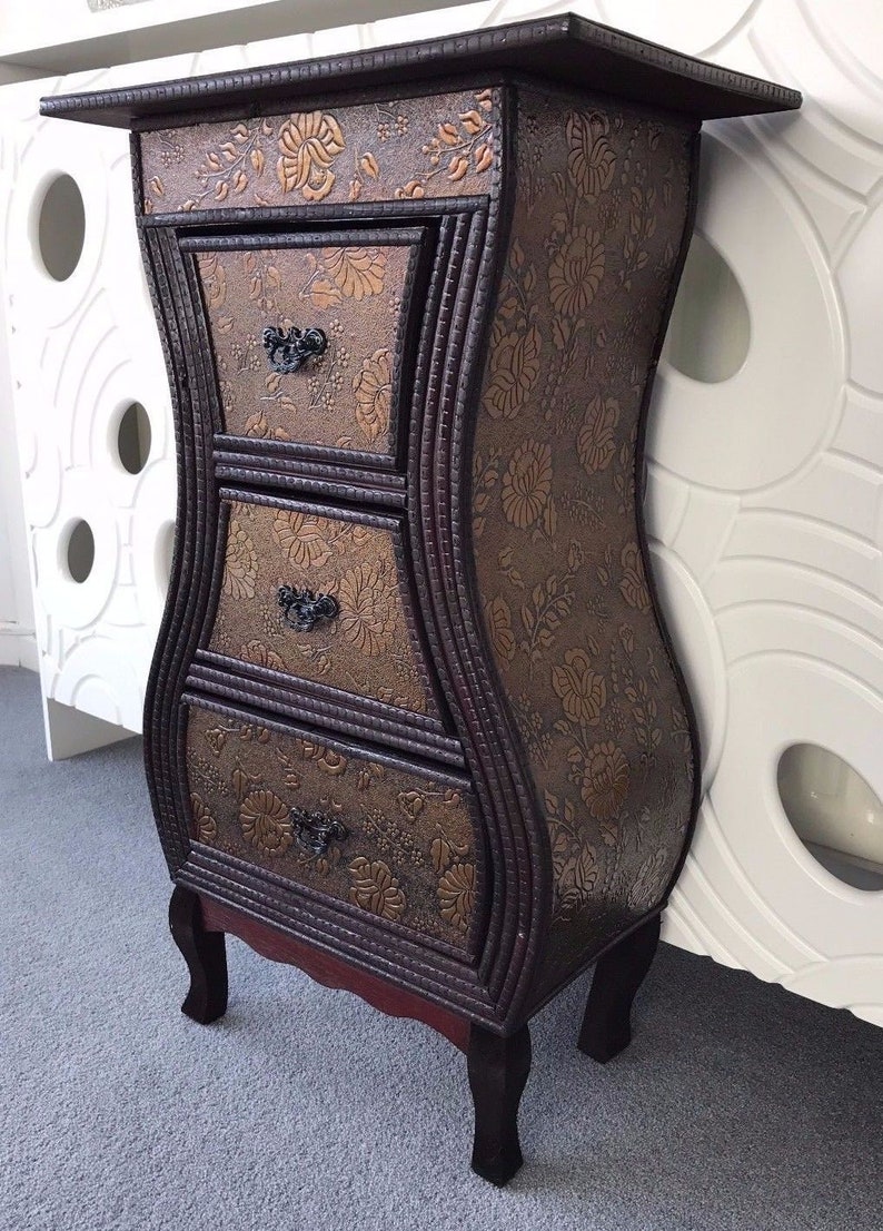 Dark Wood Tones Oriental Style Cabinet Chinese Chest Of Etsy