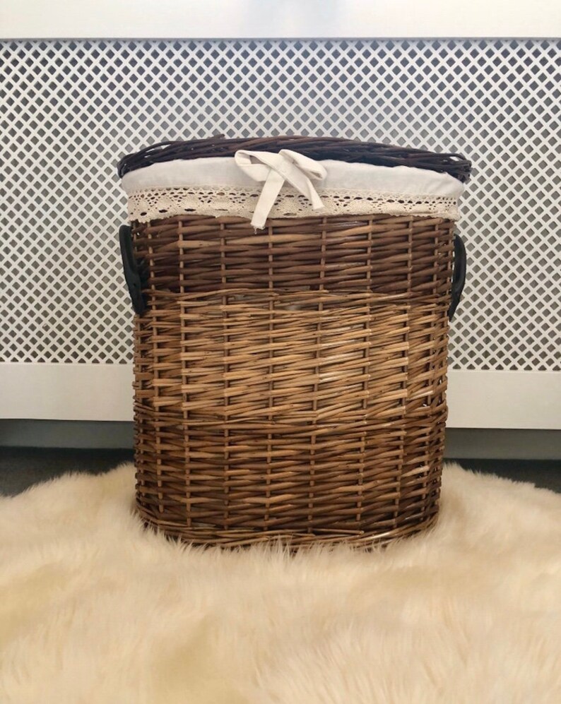 dark white colour laundry basket