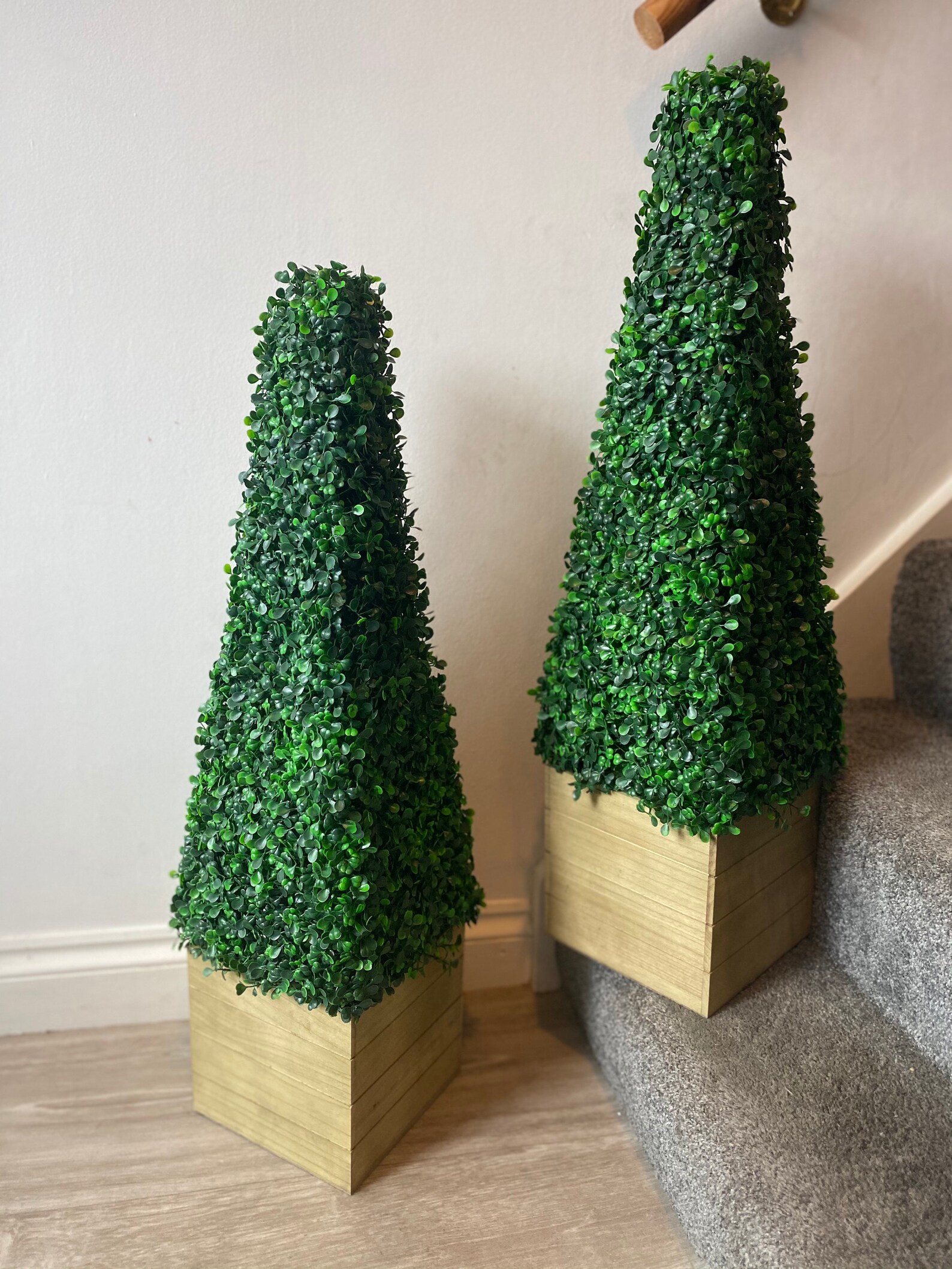 Home Delights 2x Realistic Large Potted Topiary Trees Indoor Etsy