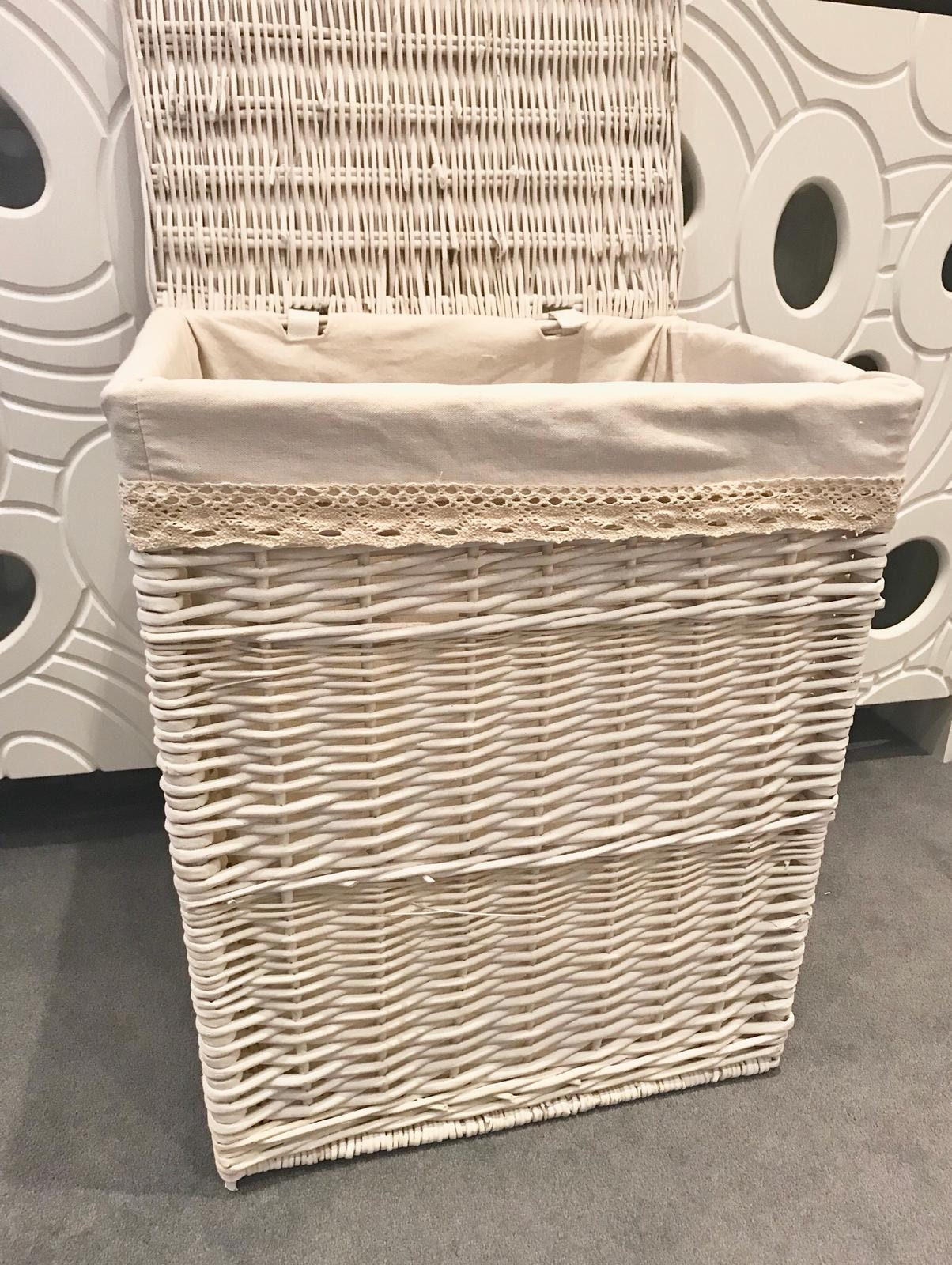 New Large White Laundry Basket Bathroom Bedroom Storage Etsy