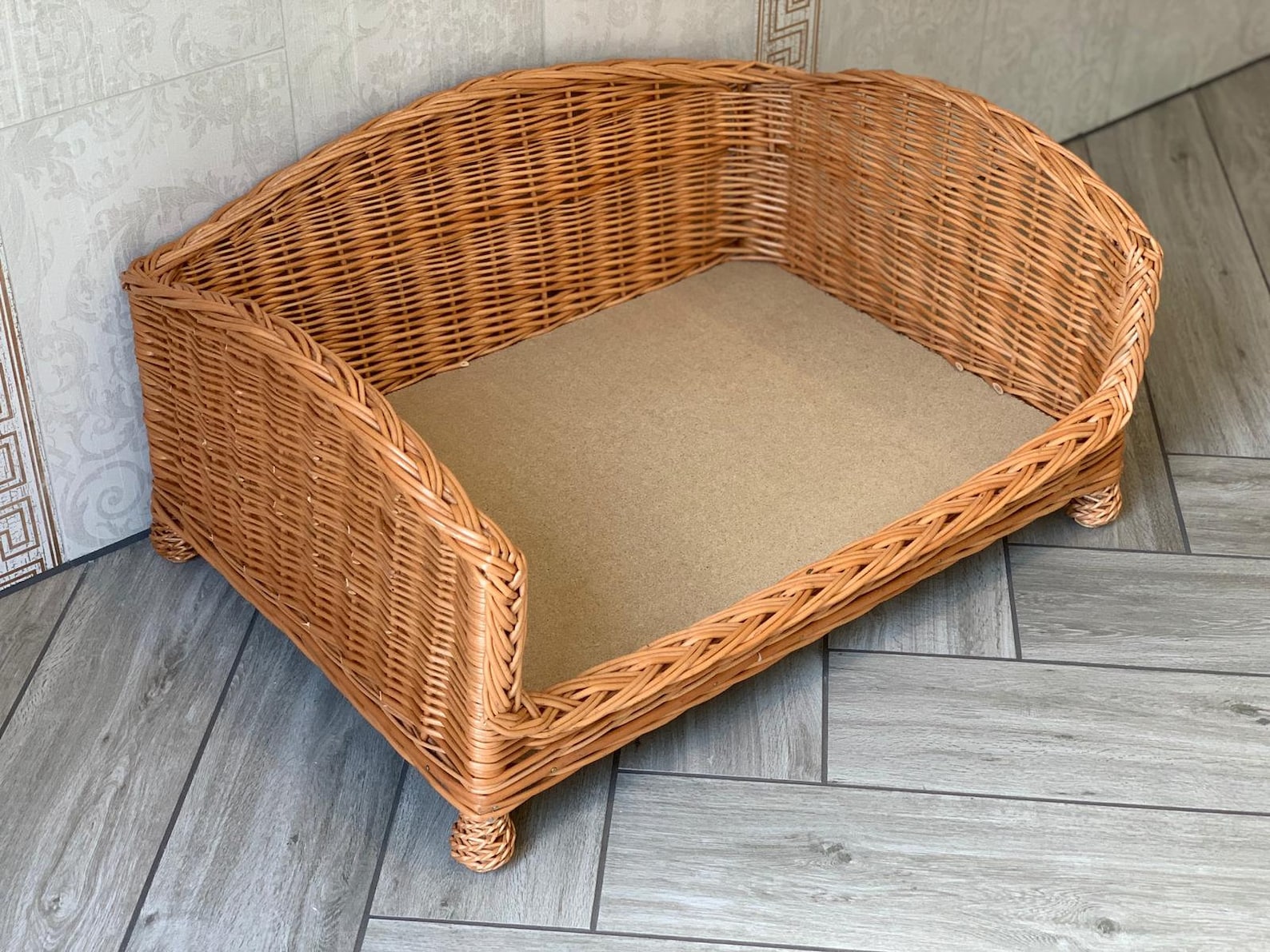 Extra Large Luxury Wicker Dog Bed Handmade Settee Sofa Style Etsy