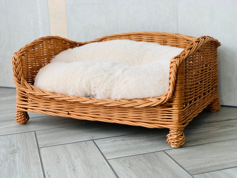 wicker dog bed