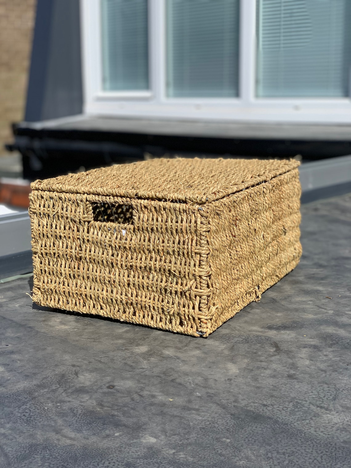 Extra Large Family Sized Golden Brown Seagrass Storage Basket Etsy