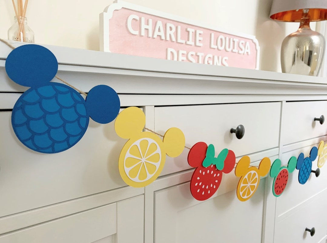 Mickey and Minnie Mouse Fruit Platter Banner Disney Home Etsy