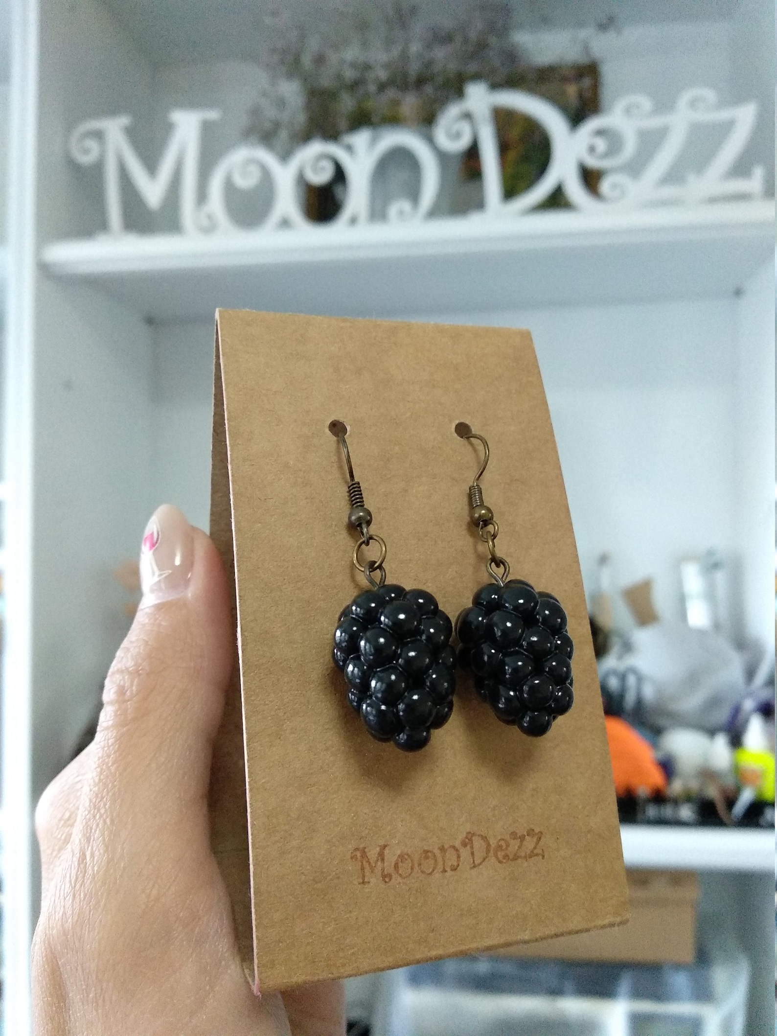 Blackberry Earrings Realistic Berry Earrings Dangle Berry Etsy