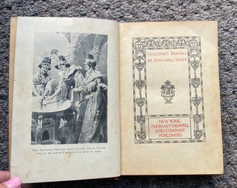 Antique Gulliver's Travels Book,Jonaton Swift, Ausgabe 1913