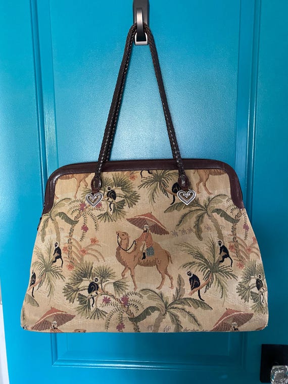 Brighton Multicolor Braided Handle Women’s Bag Brighton Natural Straw Multicolor Woven Shoulder Bag-Braided  main image 4