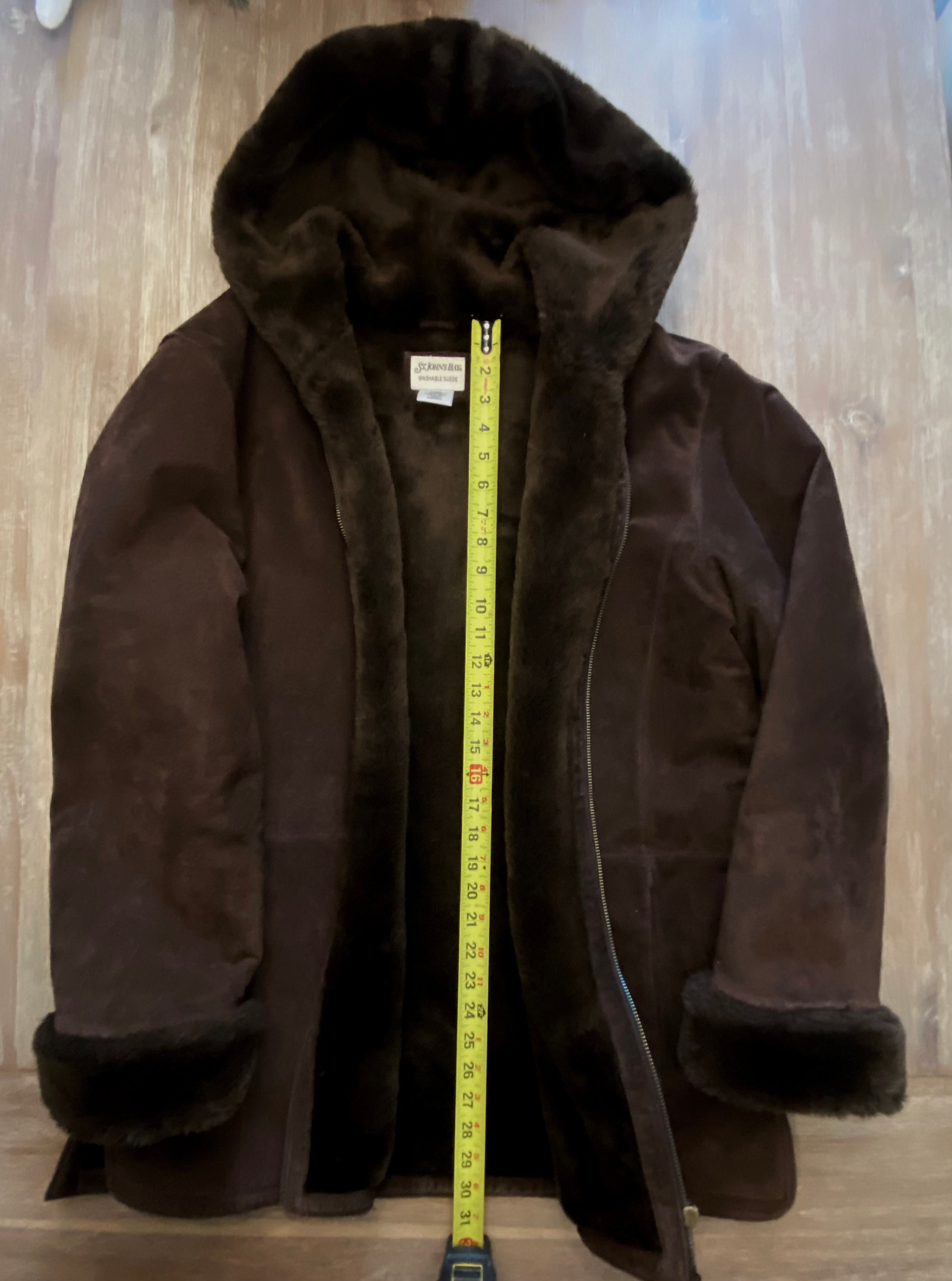 Pre-owned St. Johns Bay Dark Brown Genuine Leather With Faux Pre-owned St. Johns Bay Dark Brown Genuine Leather With Faux