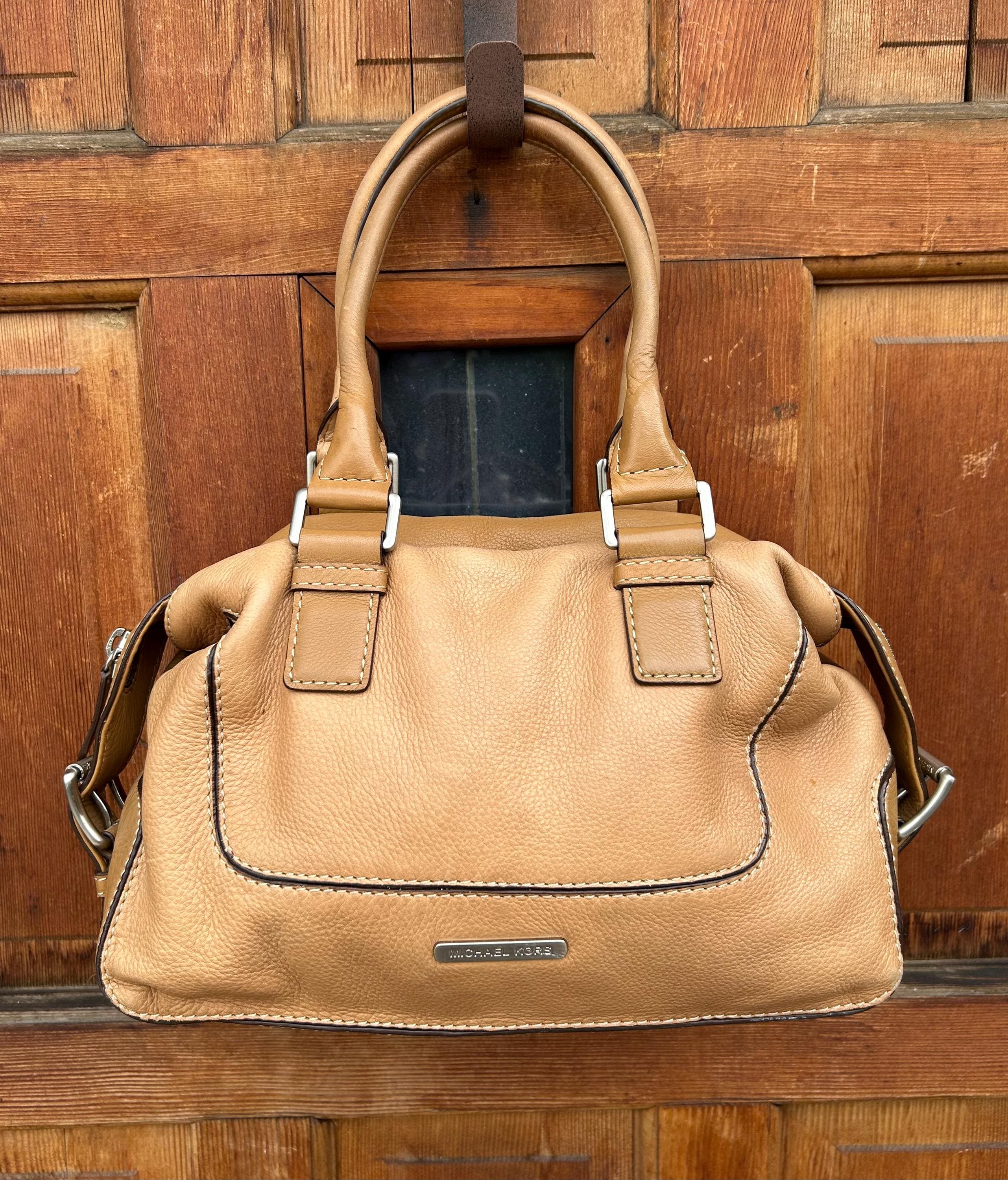 Vintage Michael Kors Tan Pebble Leather Handbag, Top Handle