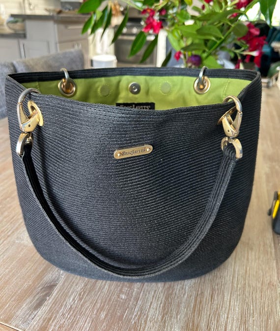 Pre-owned Designer Eric Javits New York Black Woven Tote, Shoulder