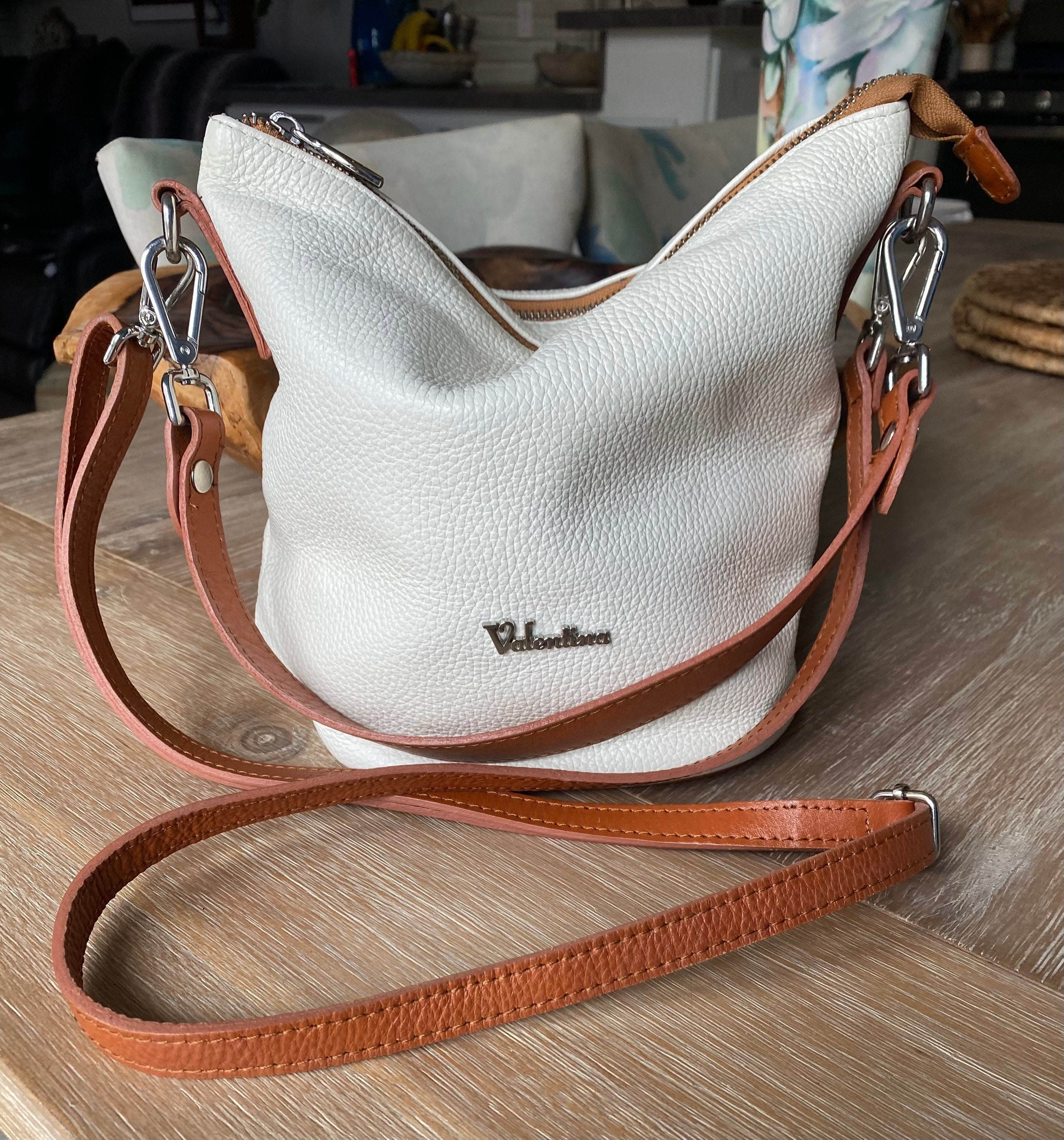 VALENTINA Genuine Leather Convertible Crossbody Handbag Purse Made In Italy  (D8) | eBay