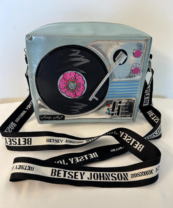 Vintage Betsy Johnson Vinyl Record Player Crossbody Bag