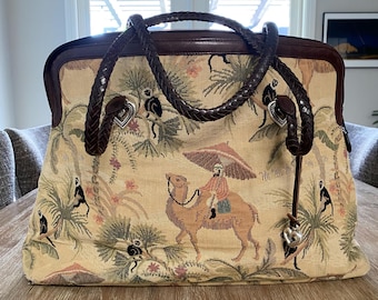 Bovano American Uni Safari Theme Tapestry Luggage Duffel Bag  display picture 1