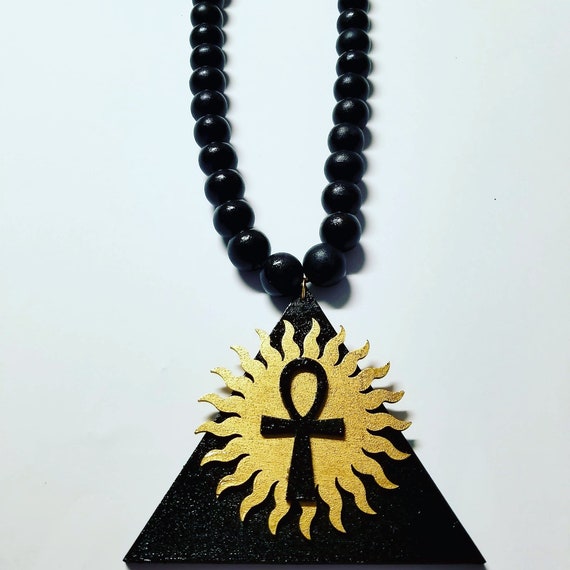 Sun God/pyramid Necklace | Etsy Australia
