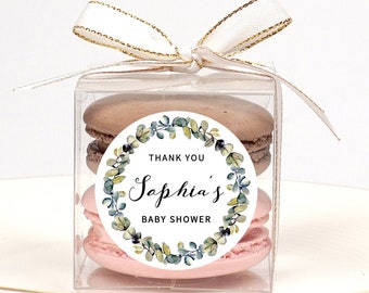 10 Sets of baby shower clear macaron packaging, macaron box, bridal shower favor, macaron favor, macaron gift, baby shower favor, macaroon