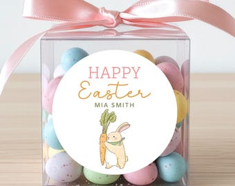 Personalized Easter Favor Box DIY Set Custom Macaron Bunny Gift Packaging Rabbit Sticker 10