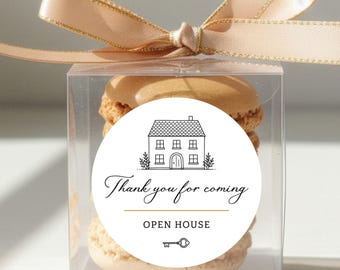 Real Estate Open House Guest Gift Personalized Housewarming Macaron Favor Box DIY Kit Logo