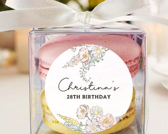 Personalized Floral Favor Box DIY Kit for Bridal Shower and Baby Shower – 10 Sets