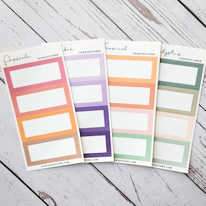 Color border blank stickers, blank labels, planner sticker, gift labels, gift sticker, message sticker, cute sticker, cute label, diary