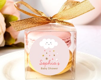 10 Sets of baby shower clear macaron packaging, macaron box, baby shower favor, macaron favor, macaron gift, bridal shower, macaroon box