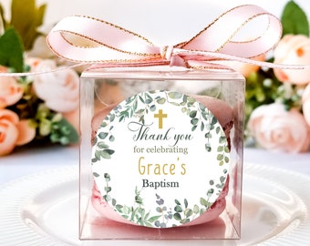 10 Sets of baptism first communion clear macaron packaging, macaron box, baptism favor, macaron favor, macaron gift, first communion favor