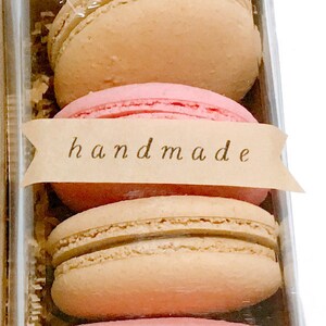 25 handamde stickers, handmade label, gift labels, favor packaging, gift packaging, cute stickers, kraft label, Kraft sticker, gift wrapping
