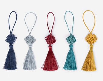 2 Korean tradition short tassels, yarn tassel, Korean gift packaging, Asian gift packaging, hanbok tassel, norigae, cute tassel, Asian gift