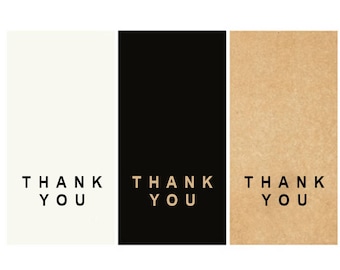 24 Rectangle thank you stickers, thank you labels, handmade sticker, gift, gift labels, kraft label, handmade, gift wrap, packaging label,