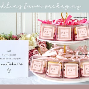 10 Sets of wedding clear macaron packaging macaron box wedding favor macaron box favor, macaron gift spring wedding floral wedding favor box image 6