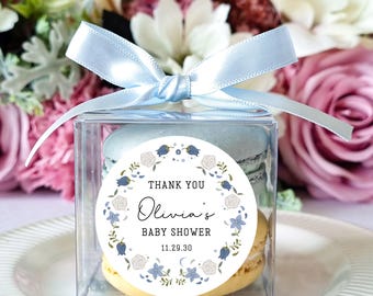 Kit de cajas de regalo personalizadas con cintas adhesivas, diseño floral vintage para bodas, baby showers, cumpleaños y novias (10 juegos)